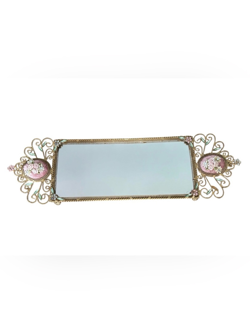 Vtg Matson Stylebuilt Hollywood Regency Mirrored Vanity Tray